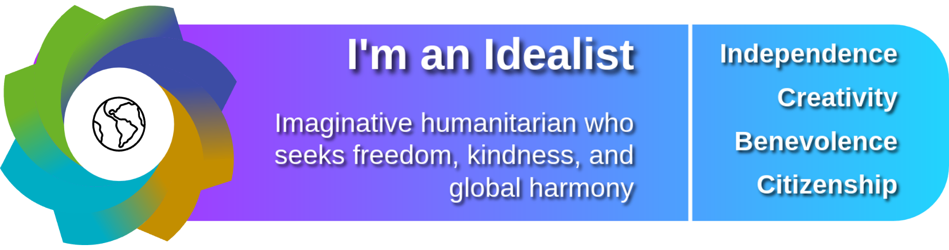 Idealist archetype email signature banner
