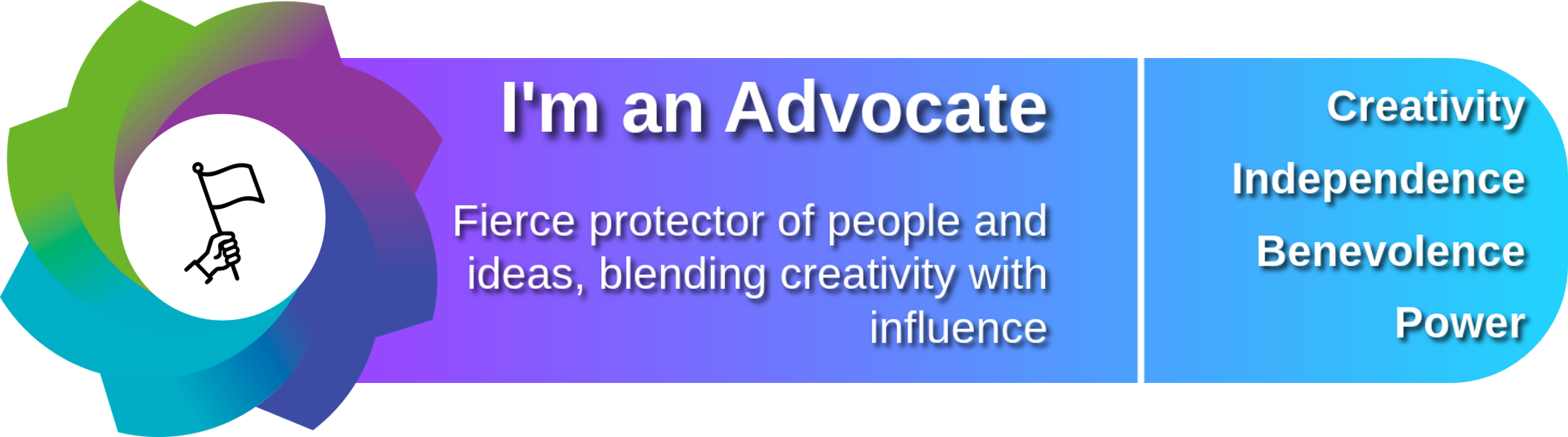Advocate archetype email signature banner